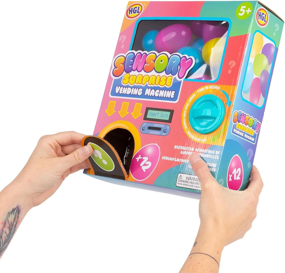 Sensory Surprise Vending Machine demonstration showing dispensing action and surprise element

