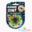 Spyder Bot toy in packaging with 'Game On!' branding
