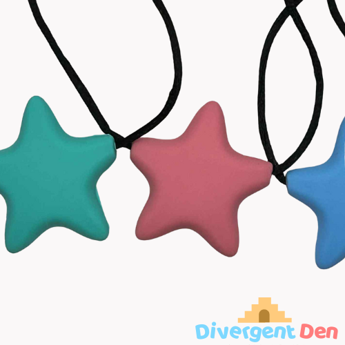 Oral Chew Star Necklace Pack Of 5 - The Divergent Den