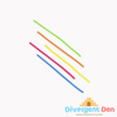 Colorful lines on a white background with 'Divergent Den' logo at the bottom.