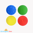 Textured Silicone Sensory Pads In showing the colours within the 4 pack from The Divergent Den
