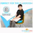 Child using wiggle seat cushion at desk for improved focus and self-regulation