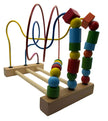 Wooden Bead Maze from the side profile– educational sensory toy for toddlers to develop fine motor skills | The Divergent Den