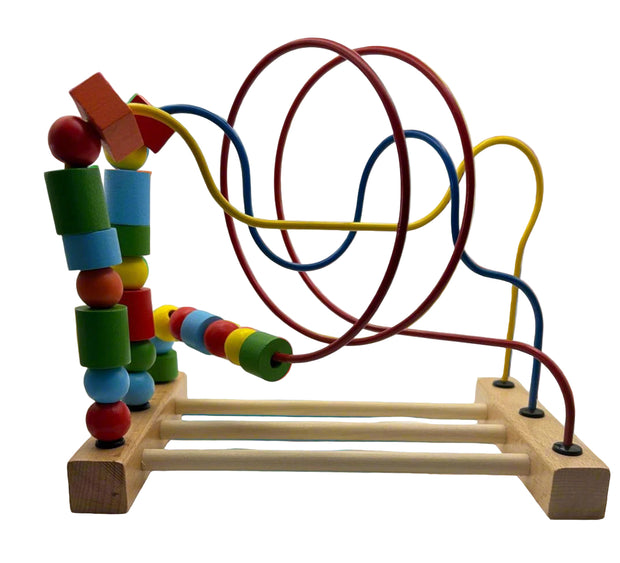 Wooden Bead Maze – educational sensory toy for toddlers to develop fine motor skills | The Divergent Den