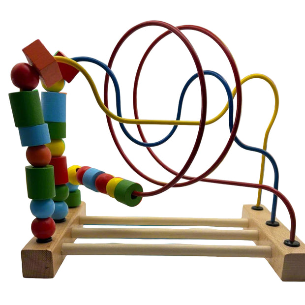 Wooden Bead Maze – educational sensory toy for toddlers to develop fine motor skills | The Divergent Den