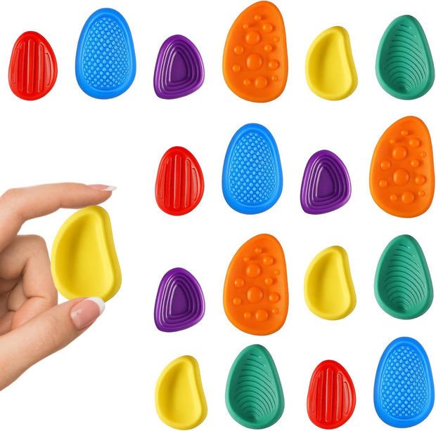 Sensory Worry Stones - smooth calming fidget stones for anxiety relief and focus - image showing the variety | The Divergent Den 