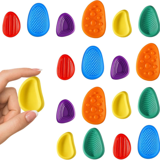 Sensory Worry Stones - smooth calming fidget stones for anxiety relief and focus - image showing the variety | The Divergent Den 