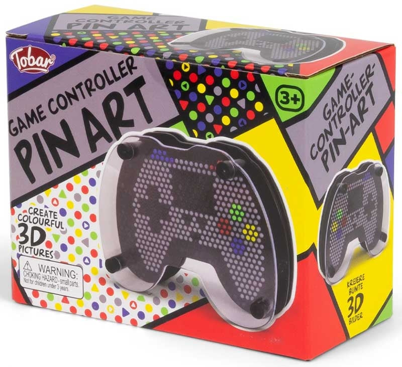 Games controller pin art in vibrant colour box packaging sensory toy for autism ADHD SPD