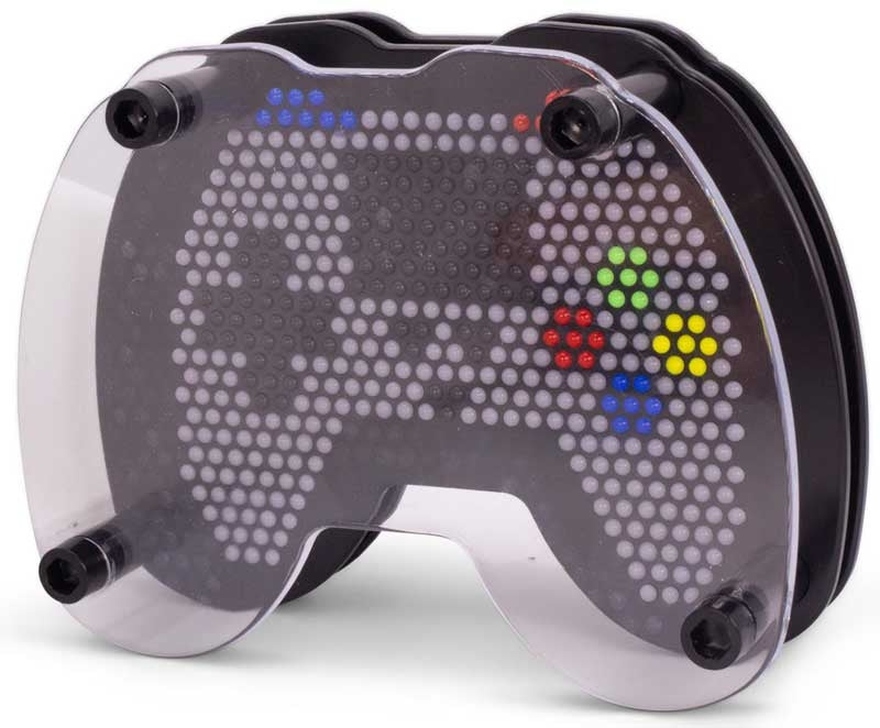 hand impression created with games controller pin art sensory fidget toy