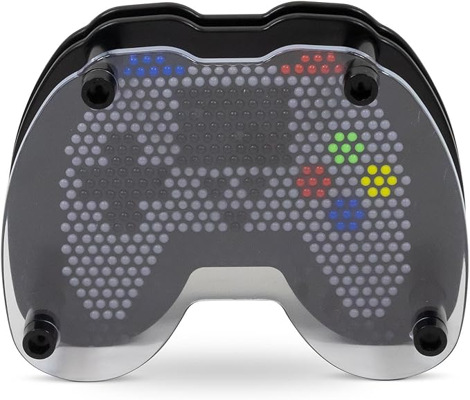 close up of plastic pins on games controller pin art showing tactile sensory feedback