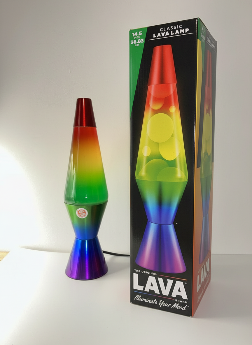 Rainbow gradient lava lamp 14.5