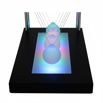Light-Up Newton's Cradle - LED Detail