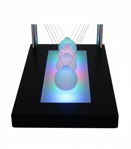 Light-Up Newton's Cradle - LED Detail