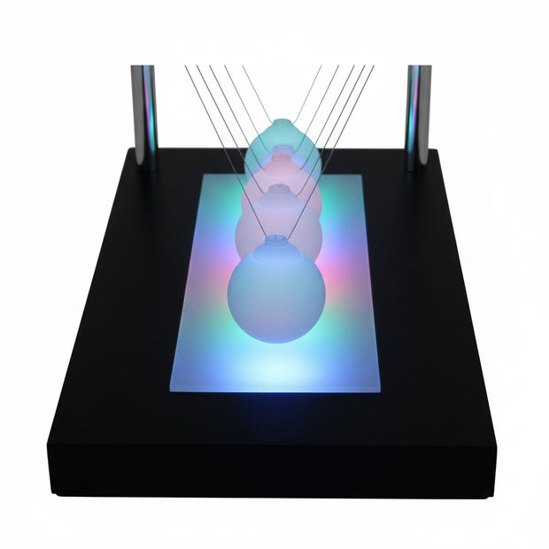 Light-Up Newton's Cradle - LED Detail