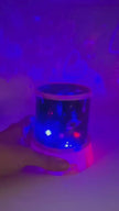 Sensory Night Light Projector video showing how the lights glow on different settings– calming LED projector for neurodivergent kids | The Divergent Den