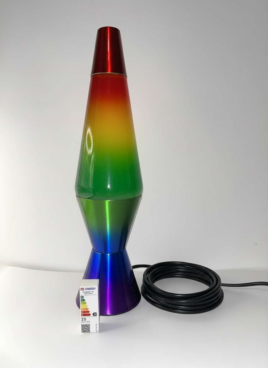 Professional rainbow gradient lava lamp for calming sensory spaces, autism and ADHD support