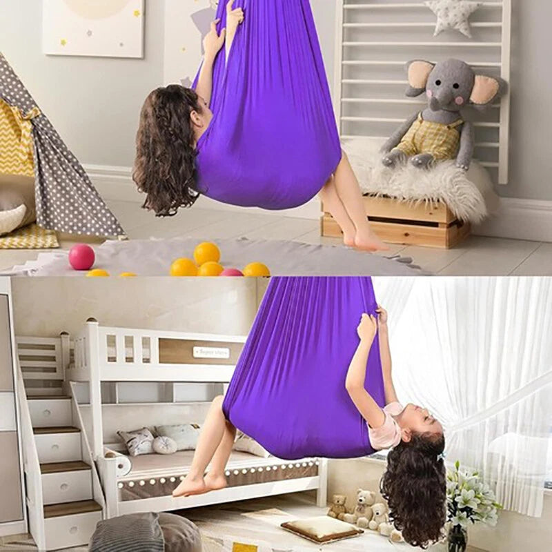 Therapeutic Sensory Swing – Calming Indoor Hammock for Kids | Autism, ADHD & SPD Support for Balance, Focus & Relaxation”