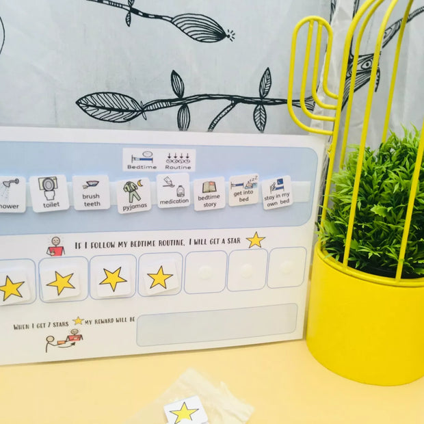 Bedtime Routine Visual Board – ASD & ADHD Routine Chart for Kids | Calm, Structured Sleep & Evening Self-Regulation