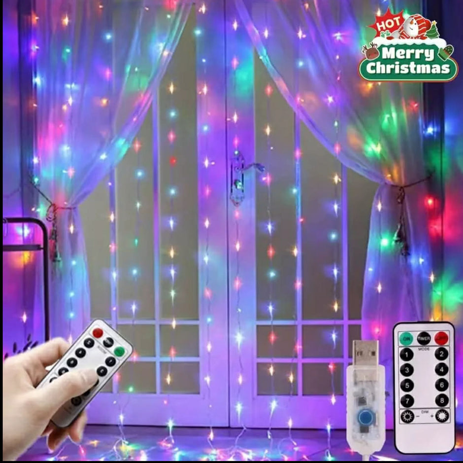 Multi-colour LED fairy lights cascading effect for calming sensory input